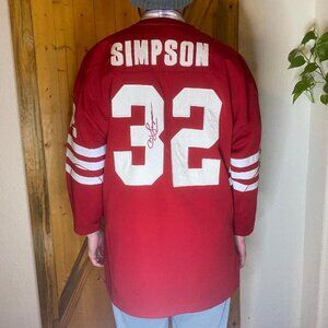 Mitchell and Ness NFL OJ Simpson San Fran 49ers throwback Long Sleeve Jersey